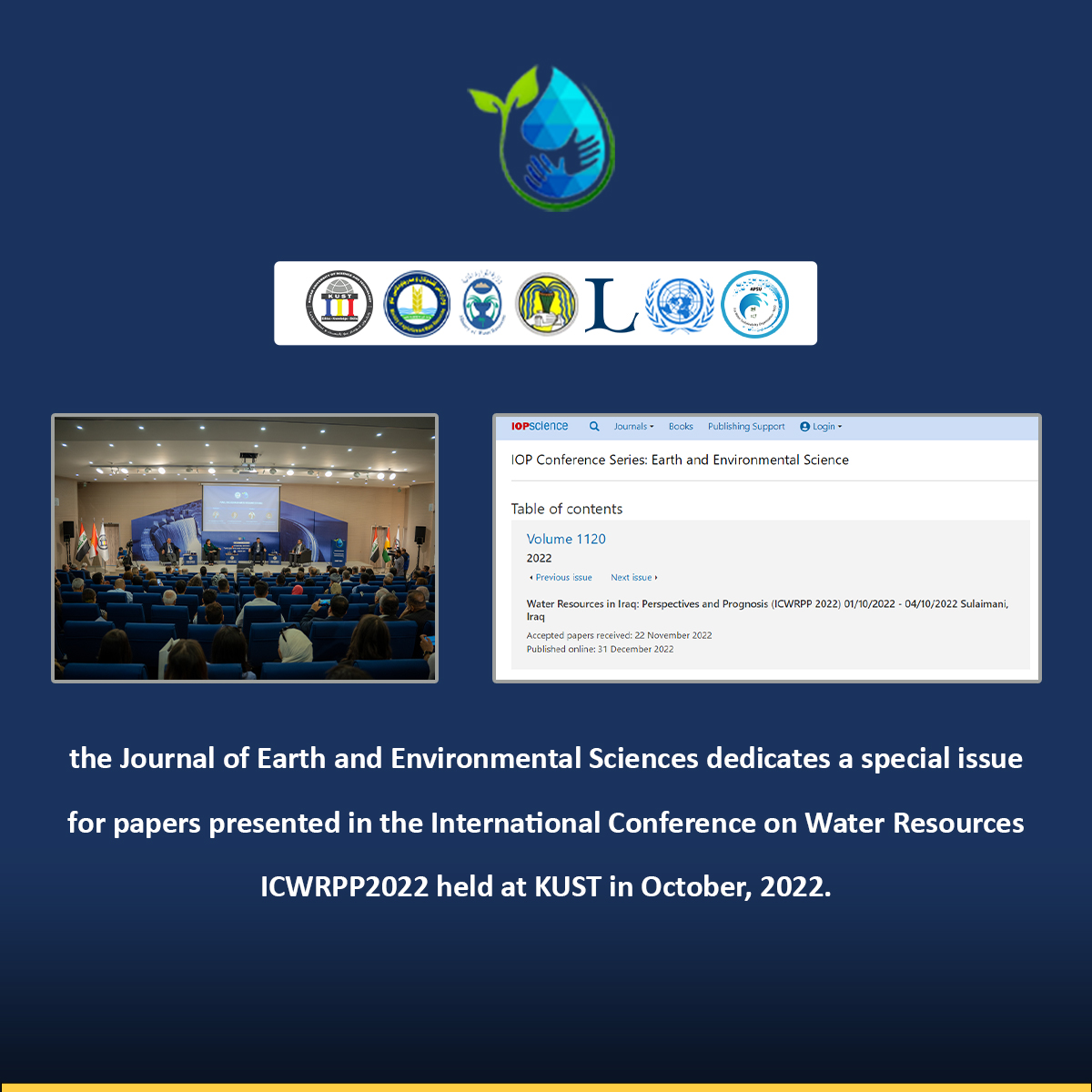 Water Resources conference papers get published in Earth and Environmental Sciences journal